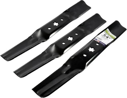 Vista 8 de Maxpower 561557B Juego de 3 cuchillas para muchos, cortacéspedes Craftsman para corte MTD/Cub Cadet/Troy-Bilt de 54 pulgadas que sustituye a