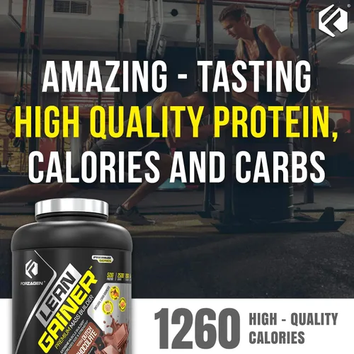 Vista 7 de Forzagen Lean Gainer Premium Mass Builder Polvo de proteína ganadora de masa para hombres y mujeres Proteína alta en calorías, aumento
