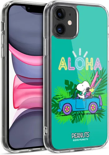 Vista 30 de Head Case Designs Funda de gel suave con licencia oficial de Peanuts Tropical Surf Snoopy Aloha Disco compatible con Apple iPhone 13 Mini