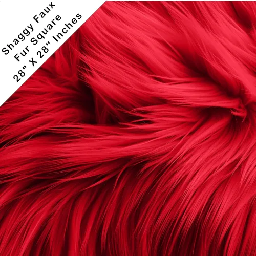 Vista 106 de FabricLA - Tela de piel sintética peluda cuadrada - 4" X 4" pulgadas precortada - Use tela de piel sintética para manualidades DIY, accesorio