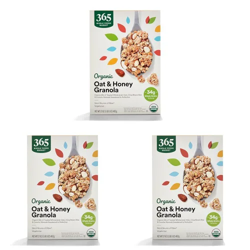 Vista 9 de 365 by Whole Foods Market, Granola orgánica de almendras y vainilla francesa, 17 onzas