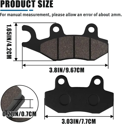 Vista 2 de Pastillas de Freno Delanteras y Traseras para CAN AM Commander 1000 Commander 800/800R DPS/STD/LTD/XT/XT-P 2011-2017