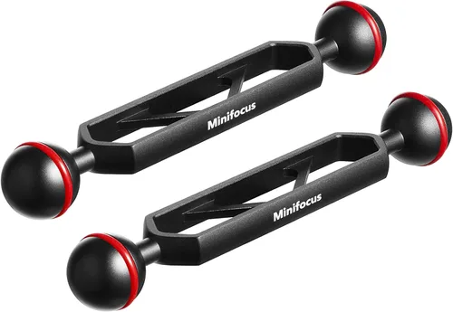 Vista 9 de MINIFOCUS Brazo de extensión de aluminio de doble bola de 4 pulgadas, conector de cabeza de bola de 1 pulgada, sistema de brazo CNC subacuático