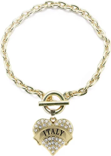 Vista 198 de Inspired Silver - Pulsera de oro con dije de corazón pavé con joyas de circonita cúbica