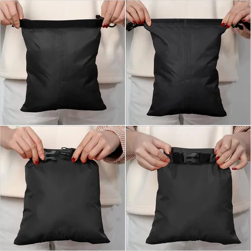 Vista 5 de Juego de bolsas secas impermeables de 15 L+ 8 L +5 L+4 L+3 L+ 2 L y correa de hombro larga ajustable para kayak, rafting, canotaje, senderismo