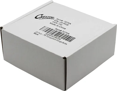 Vista 3 de Creative Hobbies Caja de 25 bombillas Cerámica opaca roja y verde Quema constante, 7 vatios, base de candelabro C7 Luces nocturnas, luces