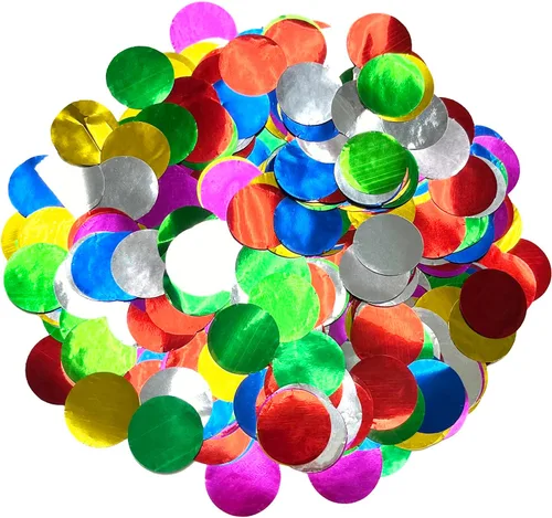 Vista 9 de Ultimate Confetti Puntos de confeti de papel de seda biodegradables, color azul bebé, círculos de papel de seda revoloteantes para uso de cañones
