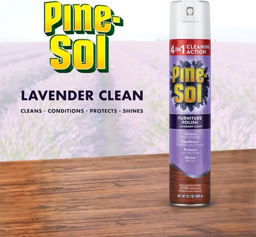Vista 4 de Pine-Sol Pulidor de muebles Pulidor en aerosol para muebles de madera Pulidor de madera para tus muebles te da una limpieza potente en la que