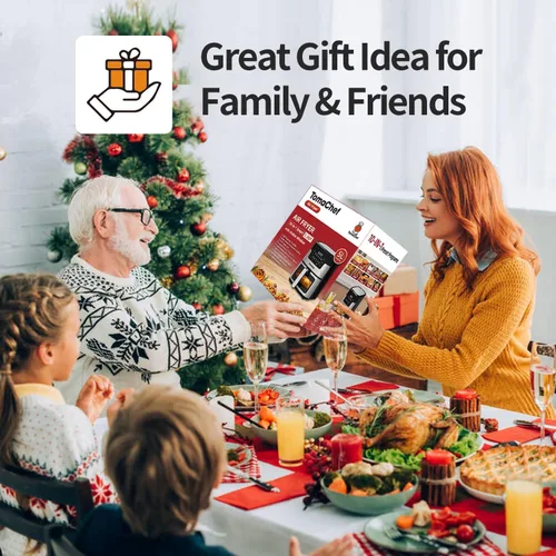 Vista 7 de Freidora de aire 10 en 1, 5.3QT compacta sin aceite con ventana visible y canasta apta para lavaplatos, cocina saludable, control digital