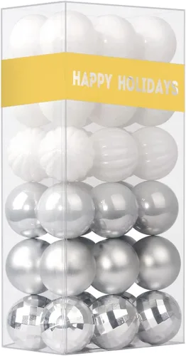 Vista 81 de Bolas pequeñas de Navidad doradas de 1.6 pulgadas, adornos de decoración para árbol de Navidad, bolas colgantes inastillables para decoraciones