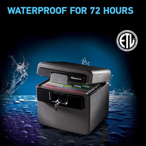 Vista 9 de SentrySafe HD4100 - Caja fuerte ignífuga e impermeable con cerradura de llave (0.65 pies cúbicos)