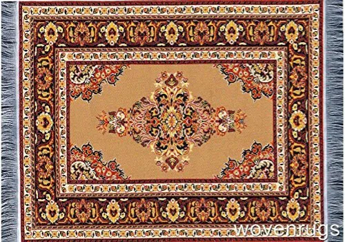 Vista 4 de Juego de 4 alfombras para casa de muñecas, accesorio de casa de muñecas en miniatura, alfombras de 6 x 4, rectangulares, decoración de alfombras