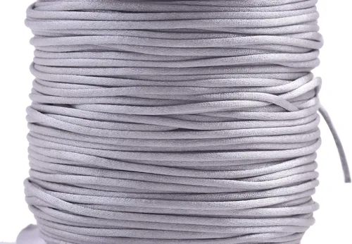Vista 95 de KONMAY - Cuerda de nailon satinado de seda, 45.72 metros, 0.8mm cola de rata, para nudos chinos, Kumihimo, abalorios, macramé, joyería, Verde manzana