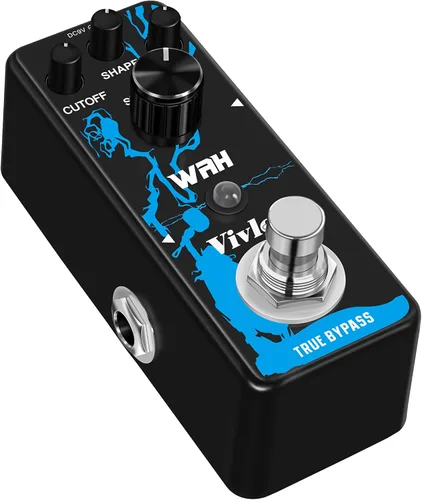 Vista 5 de Wah Pedal Digital Auto Wah Filtro de efectos de guitarra Pedal Mini Stompbox con pedal True Bypass para guitarra eléctrica Bajo