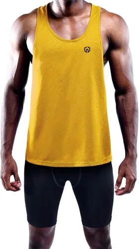 Vista 4 de NELEUS - Paquete de 3 camisetas sin mangas, con espalda en Y, Dri-Fit, para hombre, para gimnasio