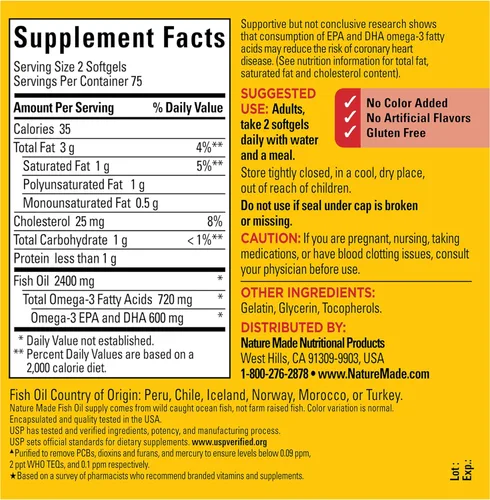 Vista 6 de Nature Made - Aceite de pescado, 4294, 1
