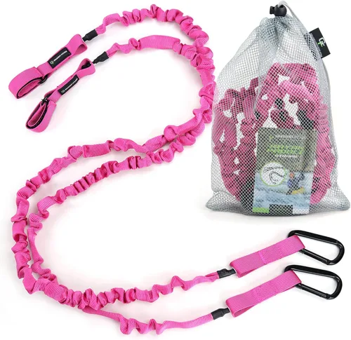 Vista 10 de Gradient Fitness 2 Pack Kayak Paddle Leash, 5-8 Feet Stretchable Paddle Strap with Carabiner Secure Leash Lanyard Rope for SUP Kayak Canoe Paddle