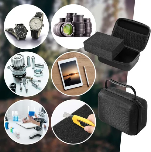 Vista 5 de Relaxweex Funda rígida de EVA con espuma personalizable de 7.1 x 4.7 x 3.1 pulgadas, funda protectora de transporte de EVA a prueba de golpes