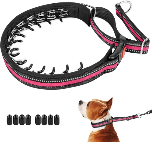 Vista 18 de Mayerzon Collar para perro, patentado Martingala, collar antitirones para perros pequeños, medianos y grandes, con hebilla para paseo y Negro