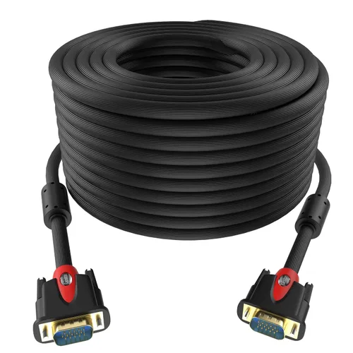Vista 8 de Cable VGA a VGA HD15 para monitor con ferritas macho a macho-25 pies