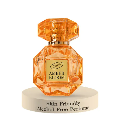 Zoha Amber Bloom | Perfume ámbar para mujeres y hombres | Aceite de perfume limpio sin alcohol | Fragancia de larga duración de tamaño de viaje |