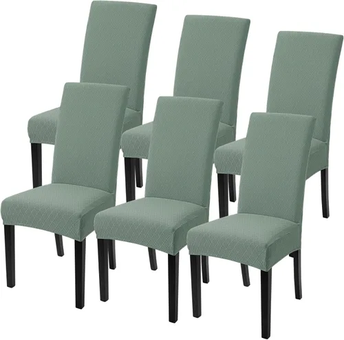 Vista 18 de SearchI Juego de 2 fundas elásticas para sillas Parsons de comedor, fundas elásticas con estampado de elastano, extraíbles, lavables, fundas