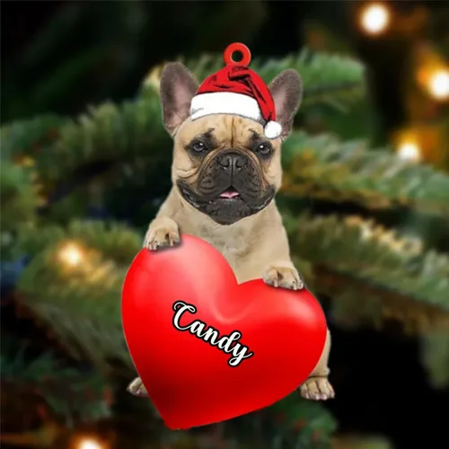 Vista 70 de Amantes de los perros de Navidad, corazón de perro de Navidad disponible para muchos perros Malamute de Alaska, adorno de Navidad, adorno