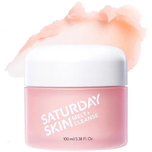 Saturday Skin Melt Cleanse - Bálsamo removedor de maquillaje, limpieza diaria, bálsamo facial a aceite, lavado de doble cara, vegano, quitar
