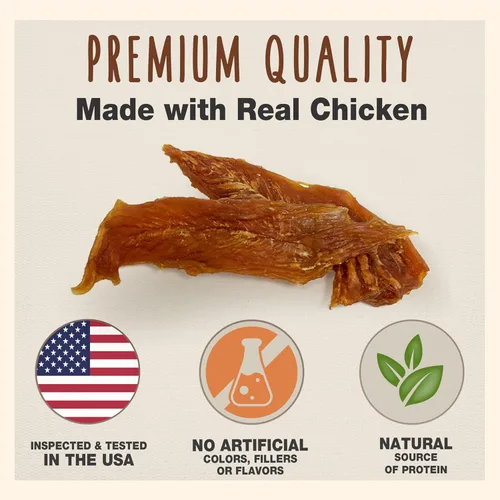 Vista 2 de Cadet Golosinas gourmet de pechuga de pollo para perros, golosinas saludables y naturales de entrenamiento para perros pequeños y grandes