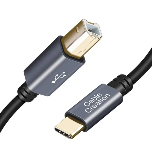 Vista 12 de CableCreation Cable de impresora USB C a B de 3.3 pies, escáner y cable MIDI para piano digital Yamaha Casio, controlador DJ, 1 M, negro