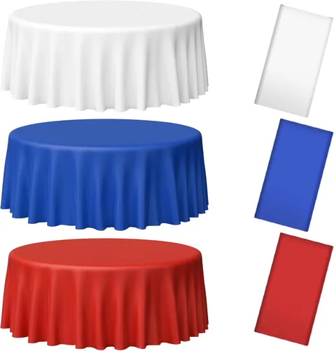 Vista 11 de 3 Pack 4th of July Tablecloths, Red White and Blue Disposable Plastic Tablecloth, Rectangle Table Cover for Independence Day Memorial Day Veterans