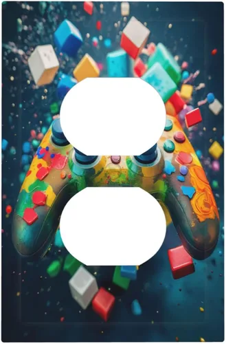 Vista 49 de Azulejos Negros Texturas Modernas Retro Marruecos 1 Gang Cubierta de Interruptor de Luz Sin Dispositivo Placa de Pared en Blanco Decorativa Placa