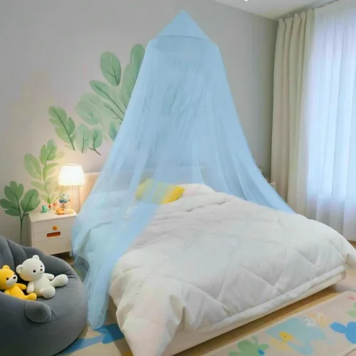 Vista 13 de Dosel de cama Eimilaly con mosquitera y 250 piezas de luces de cortina blancas cálidas, dosel de cama para decoración de habitación de niñas