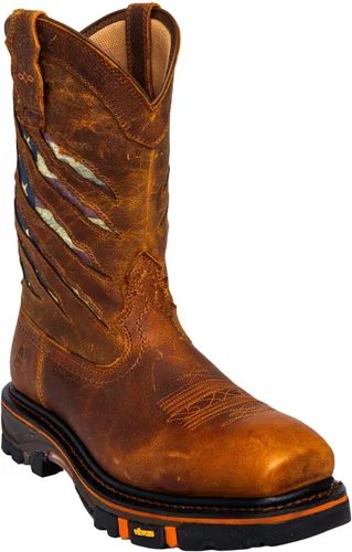 Cody James Bota de trabajo con bandera occidental para hombre de 11" con punta nano compuesta - Dbp-3-A