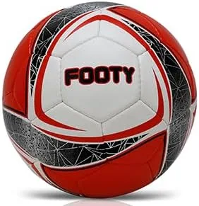 Footy Soccer Ball Size 4 - Hand Stitched, Leather Soccer Ball with Pump - Professional Youth Soccer Ball for Training