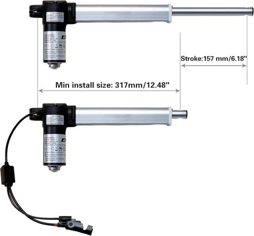 Vista 4 de Actuador lineal Kaidi Modelo KDYJT018-35 Power Reclinable Elevador Sillas Elevadoras Reemplazo del Motor
