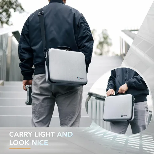 Vista 5 de Lykus Spartan MM400 - Funda de transporte para DJI Mini 4 Pro/Mini 3/Pro, compatible con hasta 7 baterías y cordón RC [solo funda]