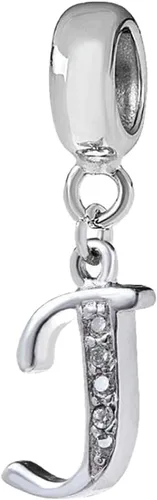Vista 16 de Abalorio de letra inicial A-Z, dije de cristal del alfabeto, abalorio de aniversario para pulsera Pandora