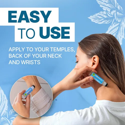 Vista 4 de Basic Vigor Migrastil Extra Strength Migraine Stick Fórmula Avanzada, Fuerte Aromaterapia Roll On Incluye Mentol, Aceites Esenciales, Sin Lavanda