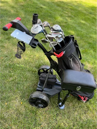Vista 6 de The Weekender Electric Golf Cart, Packed with Drink Holder, Umbrella Holder, Scorecard Holder