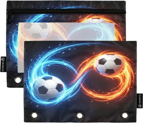 Vista 21 de Baseball White Pencil Pouch for 3 Ring Binder 2 Pack Binder Pencil Pouches Zippered Clear Pencil Case Cosmetic Bag for Office School College Supplies