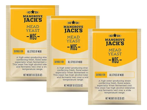 Mangrove Jack's Craft Series Mead Levadura M05 (0.35 oz) (paquete de 3)