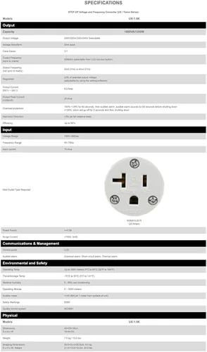 Vista 6 de Fuente de alimentación de CA de 220 voltios50Hz - Convertidores de voltaje y frecuencia elevadores 1500VA1350W
