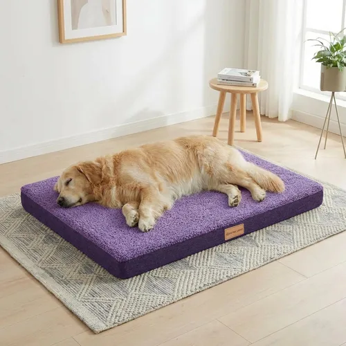 Vista 9 de Patas Lague Cama Ortopédica para Perros de Tamaño Mediano 30'' x 20'', Suave, Cómoda, Impermeable, Espuma Tipo Caja de Huevos, Colchón Mediano