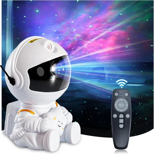 Proyector de galaxias astronautas de luz nocturna para dormitorio de niños, proyector de estrellas con control remoto, proyector de astronautas de