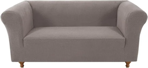 Vista 29 de Funda elástica Chesterfield para sofá, funda de tela jacquard para sofá de 3 cojines, protector de muebles antideslizante resistente a mascotas