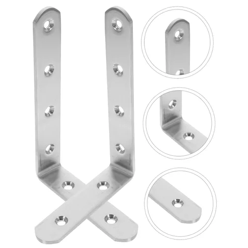 Vista 4 de DECHOUS Kit de 2 puntas para muebles a prueba de anclajes con soportes angulares para armarios y estanterías con anclajes de pared duraderos gruesos