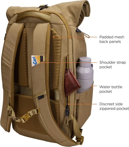 Vista 4 de Thule Paramount - Mochila de 24 litros con funda acolchada para laptop, se adapta a portátiles de 16 pulgadas y tabletas de 12 pulgadas, diseño