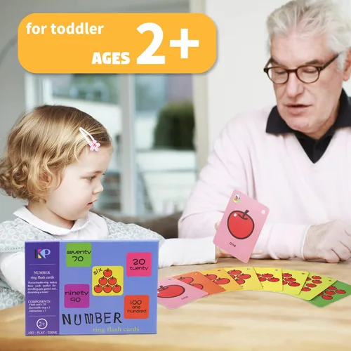 Vista 6 de Tarjetas flash de números para niños pequeños, palabras de vista n.º 123 con imágenes, tarjetas flash para niños de prechoo, tarjetas de actividades