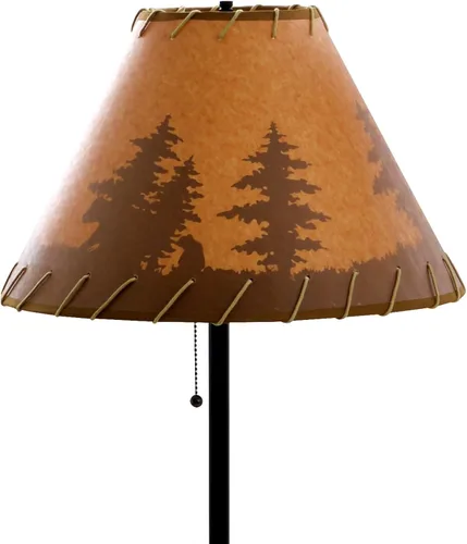 Vista 2 de Catalina Lighting - Lámpara de pie rústica de cabaña, lámpara de pie, luz de sala de estar para cabina o hogar, bombilla LED no incluida, 58